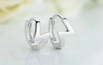925 Sterling Silver Zircon Buckle Earrings