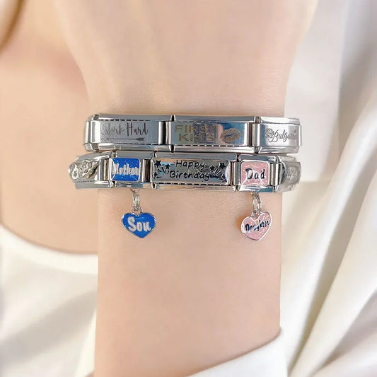 DANA Angle Wing Love Stainless Steel Bracelet