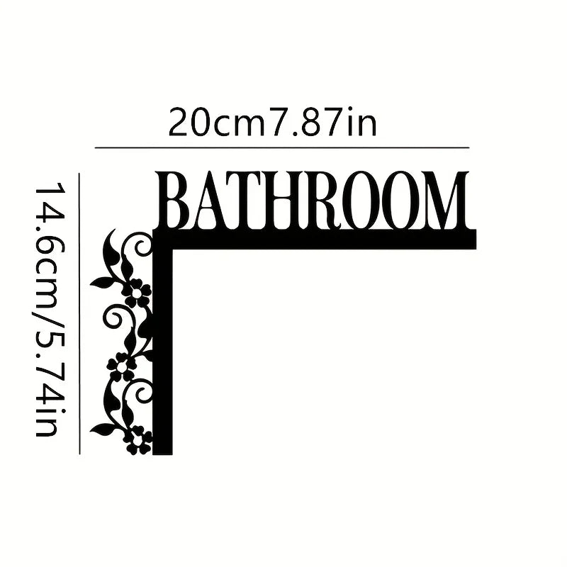 1pc Modern Metal Toilet Door Sign
