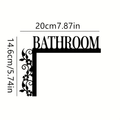 1pc Modern Metal Toilet Door Sign