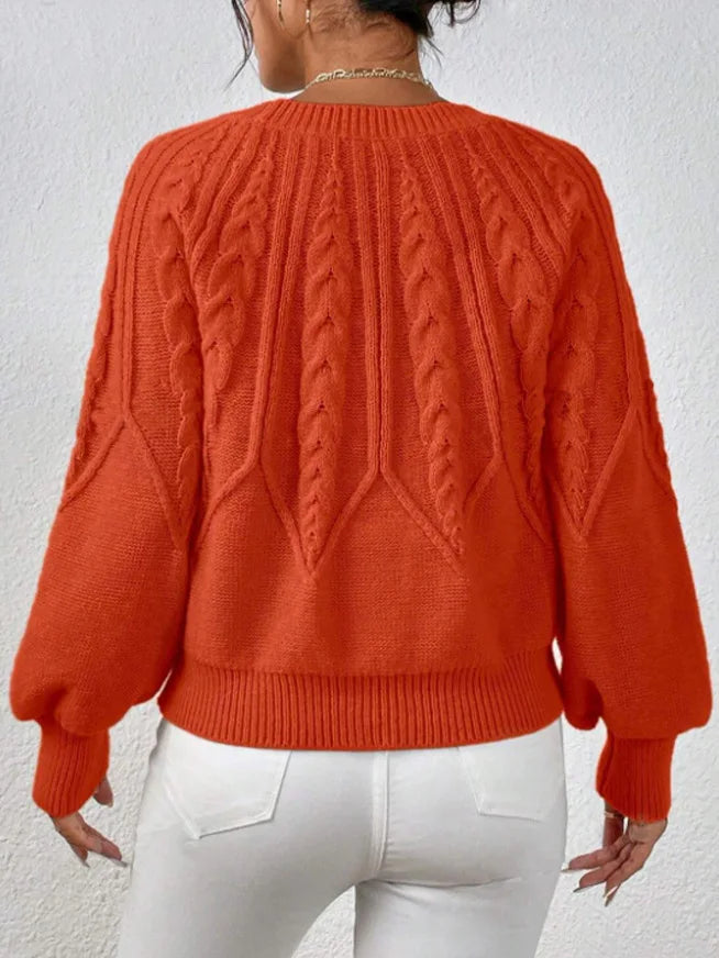 Elegant Casual Knitted Hoodie Thickened Warm Commuting Thread Sweater