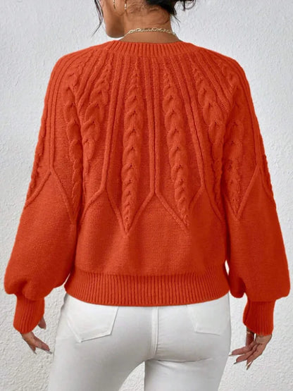 Elegant Casual Knitted Hoodie Thickened Warm Commuting Thread Sweater