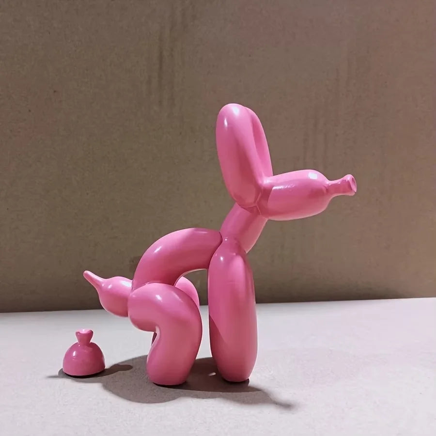 Modern Art Squat Balloon Dog Animal Decorative Statue