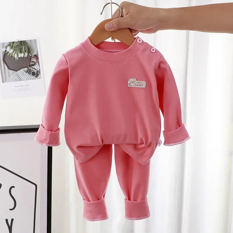 Spring and Autumn De Velvet Suit Cartoon Bear Sleepwear Pajamas
