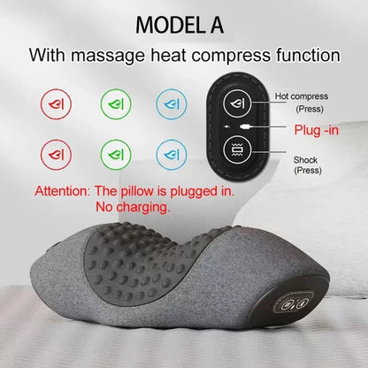Electric Neck Massager Cervical Pillow Hot Compress