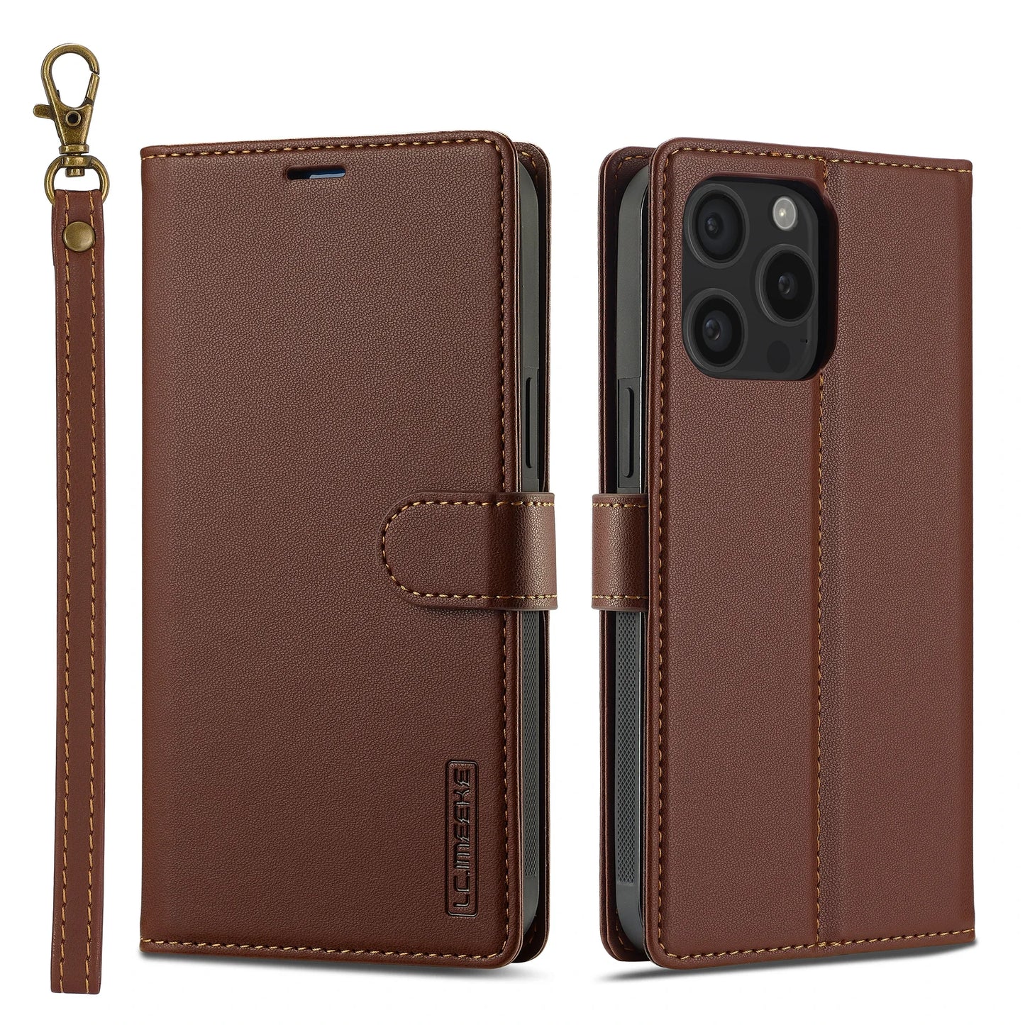 2 in 1 Removable Flip Leather iPhone Case Magnetic Wallet Cover