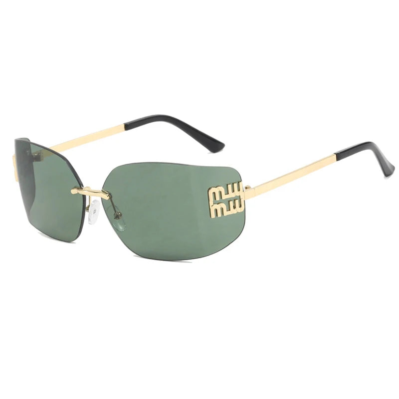 Rimless Luxury Metal High Quality Decoration sunglasses