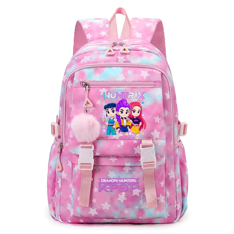 KPop Demon Hunters Print Student Backpack Large Capacity Schoolbag
