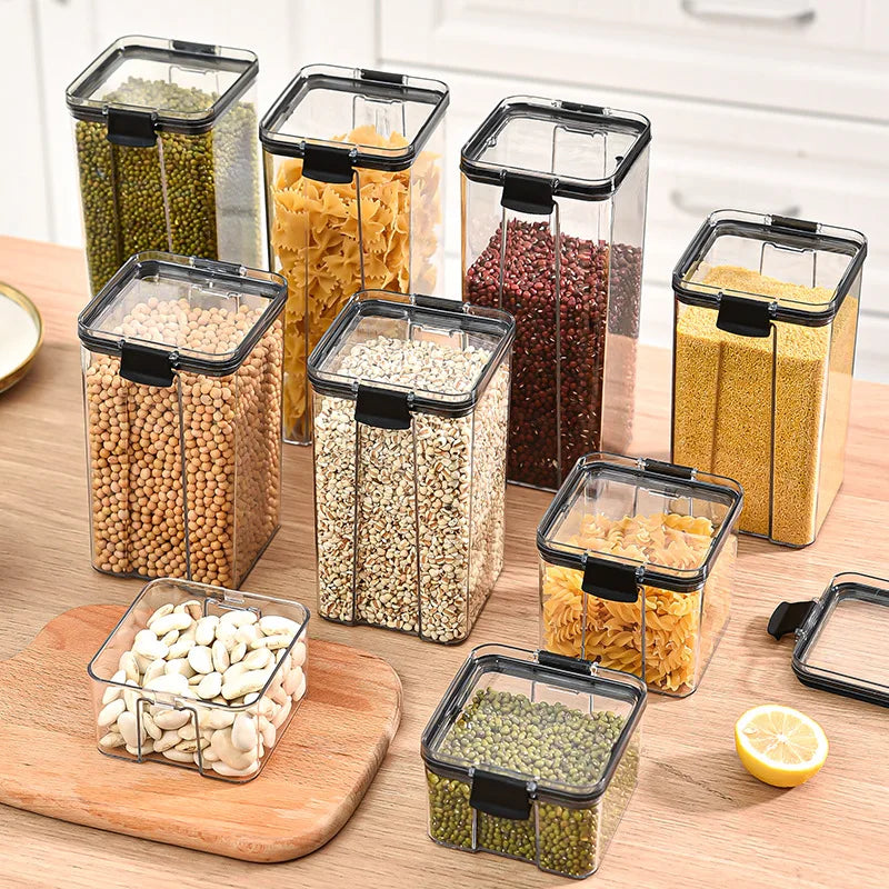 Sealed Jars Grain Storage Organizer Jars Set