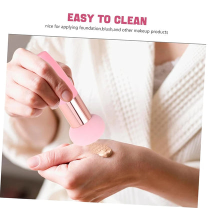 Mushroom Head Makeup Brush Puff Beauty Makeup Sponge With Handle Make-up