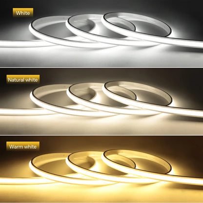 1-30M Flexible Solid Silicone COB LED Strip