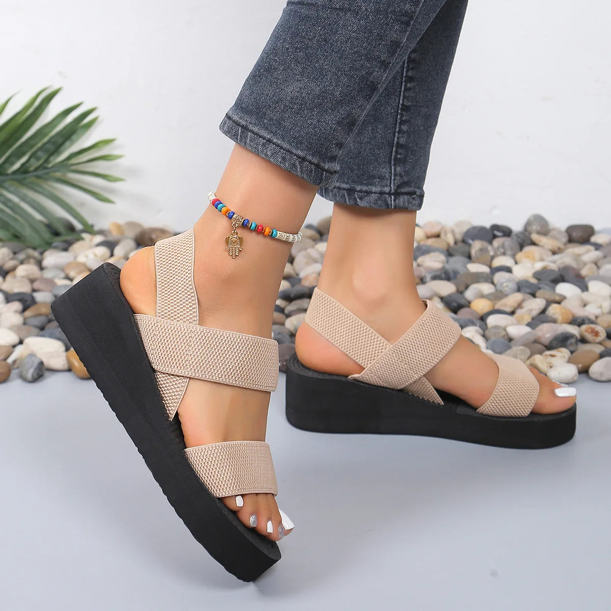 DANA Slingback Wedge Roman Sandals