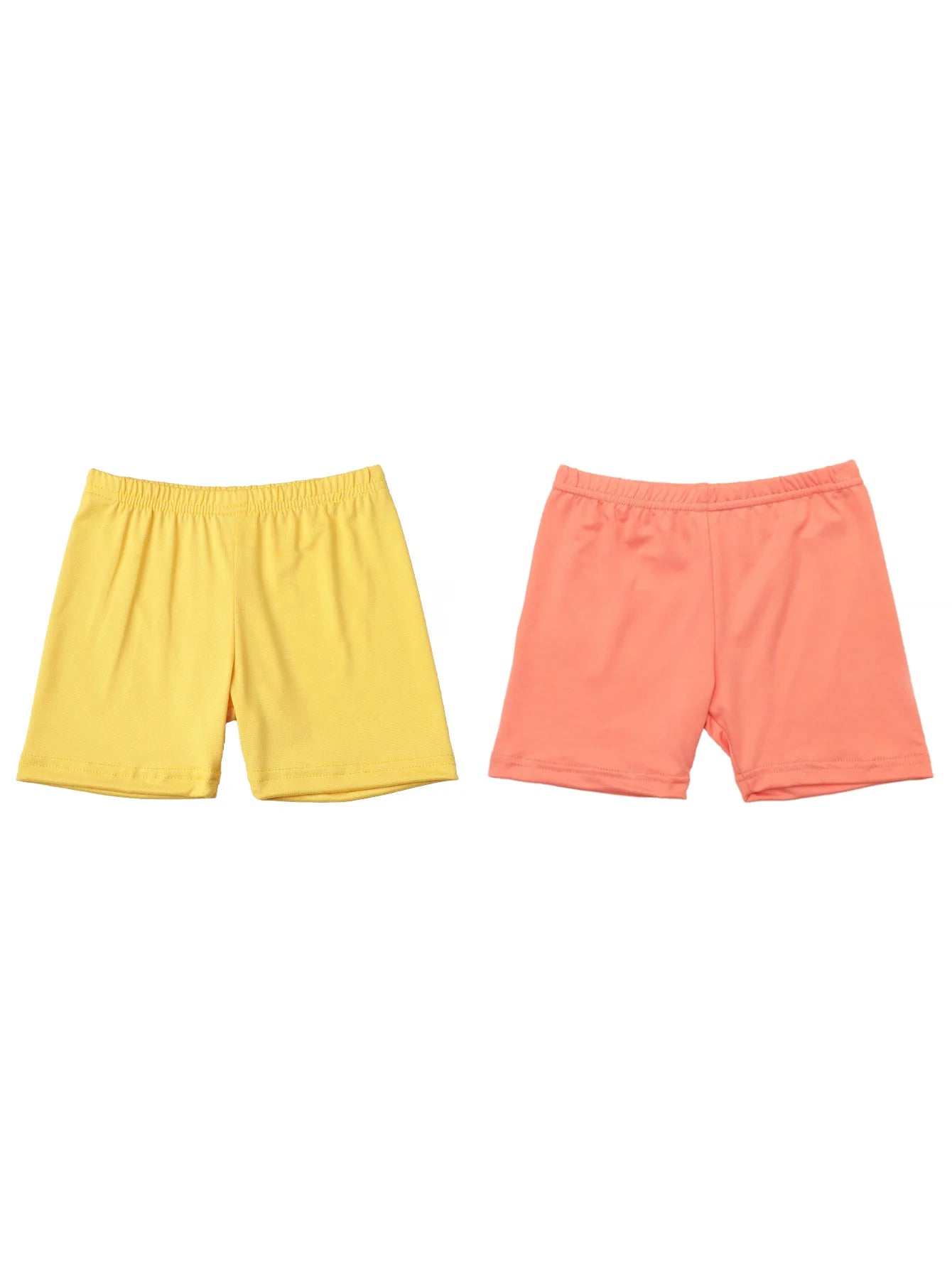 2Pcs Summer Solid Color Kids Leggings Girls