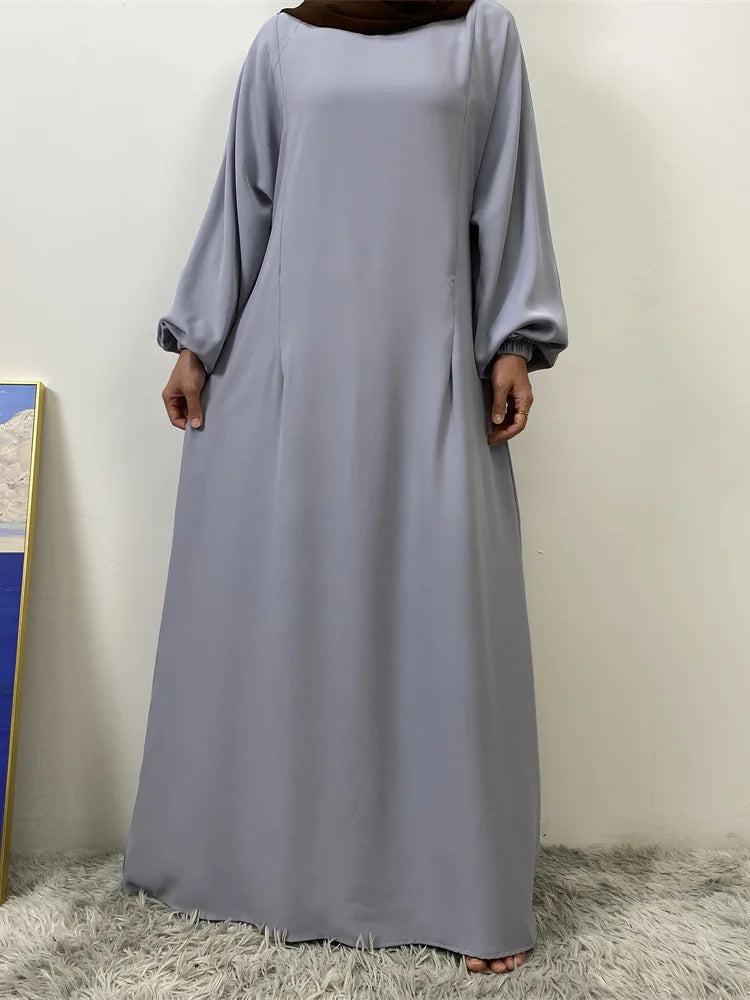 Muslim Front Zippers Abaya Dress