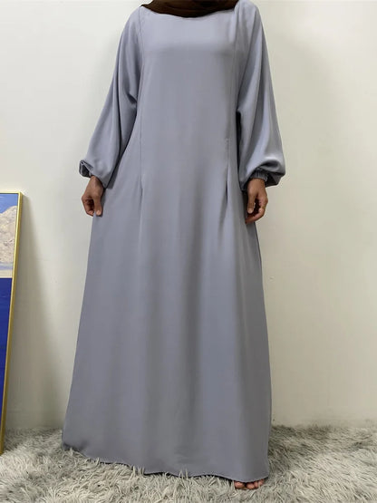 Muslim Front Zippers Abaya Dress