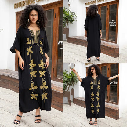 Swimsuit Cover Ups Short Sleeve Cover Up Kaftan Dresses