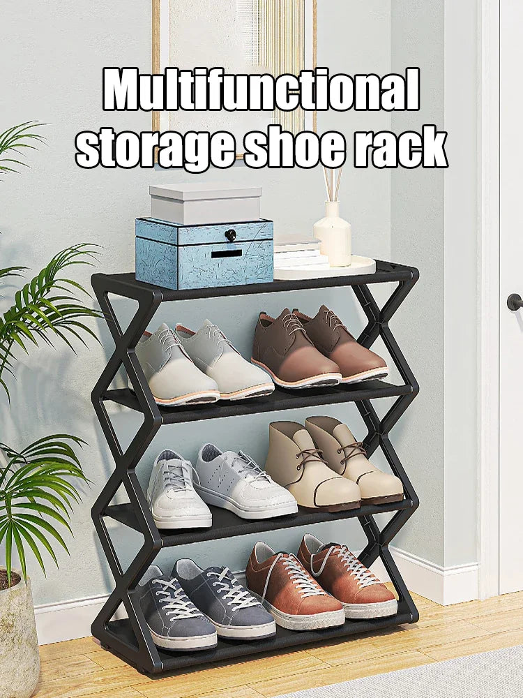 4Layer X-Type Multi Layered Space Saving Shoe Rack