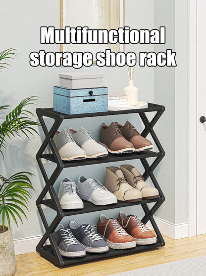 4Layer X-Type Multi Layered Space Saving Shoe Rack