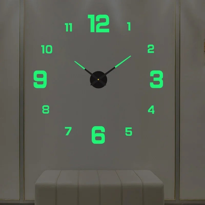Large 3D Wall Clock Luminous Classic Wall Clocks