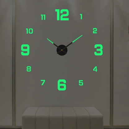 Large 3D Wall Clock Luminous Classic Wall Clocks