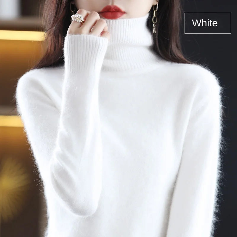 Cashmere Turtleneck Pullover Sweater