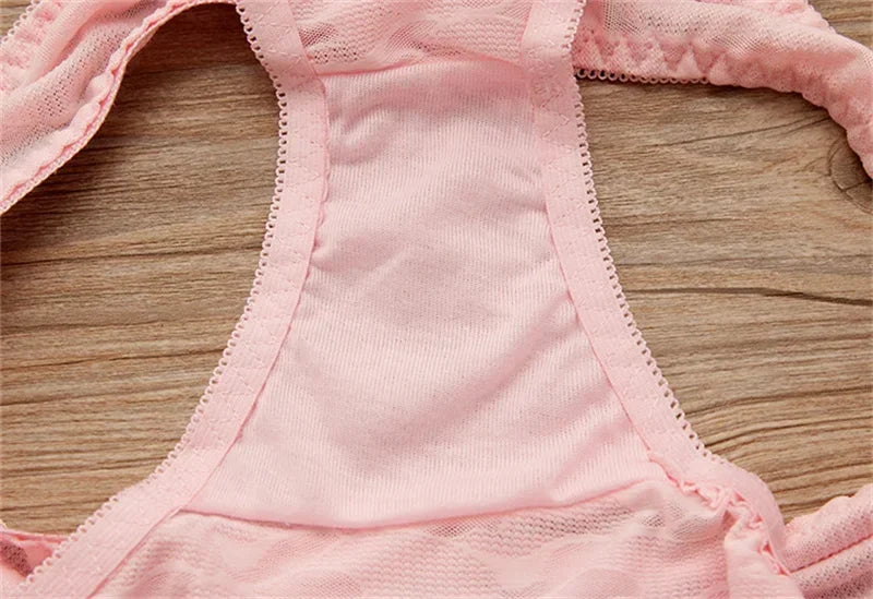 Girl Sweet Wireless Bra Lace Bows Underwear Sets