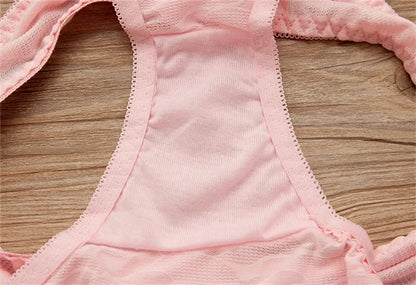 Girl Sweet Wireless Bra Lace Bows Underwear Sets