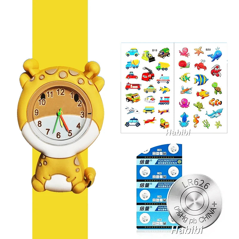 Slap Bracelet Clock Cartoon Kids Watches