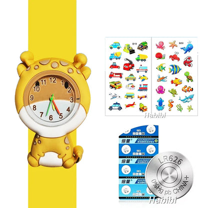 Slap Bracelet Clock Cartoon Kids Watches
