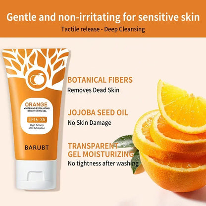 Gel exfoliante de naranja para la piel muerta del rostro