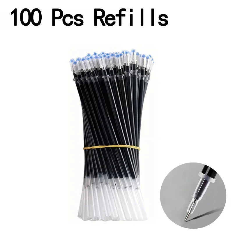20/50 Pcs Gel pens Set Black Blue Red Refill Gel School