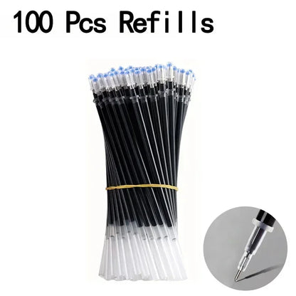 20/50 Pcs Gel pens Set Black Blue Red Refill Gel School