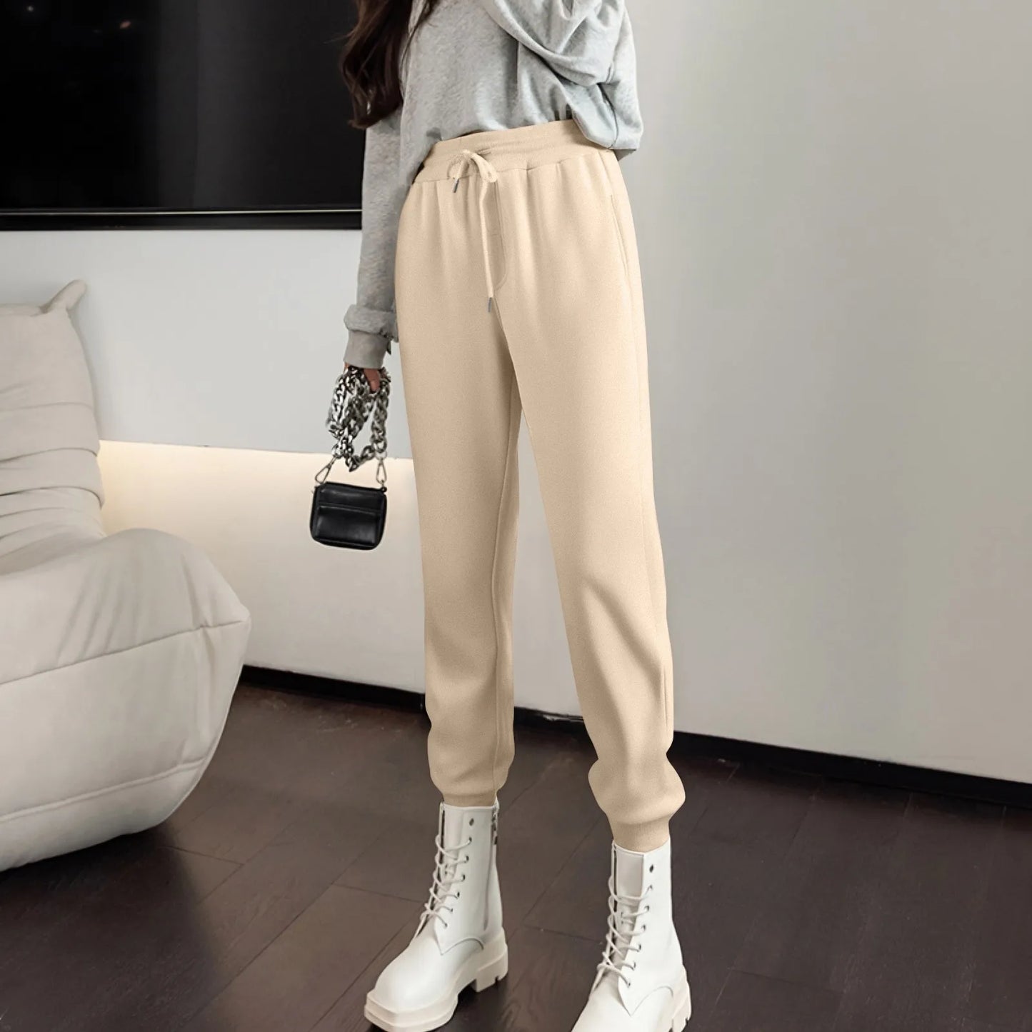Straight Leg Elastic Waist Pants