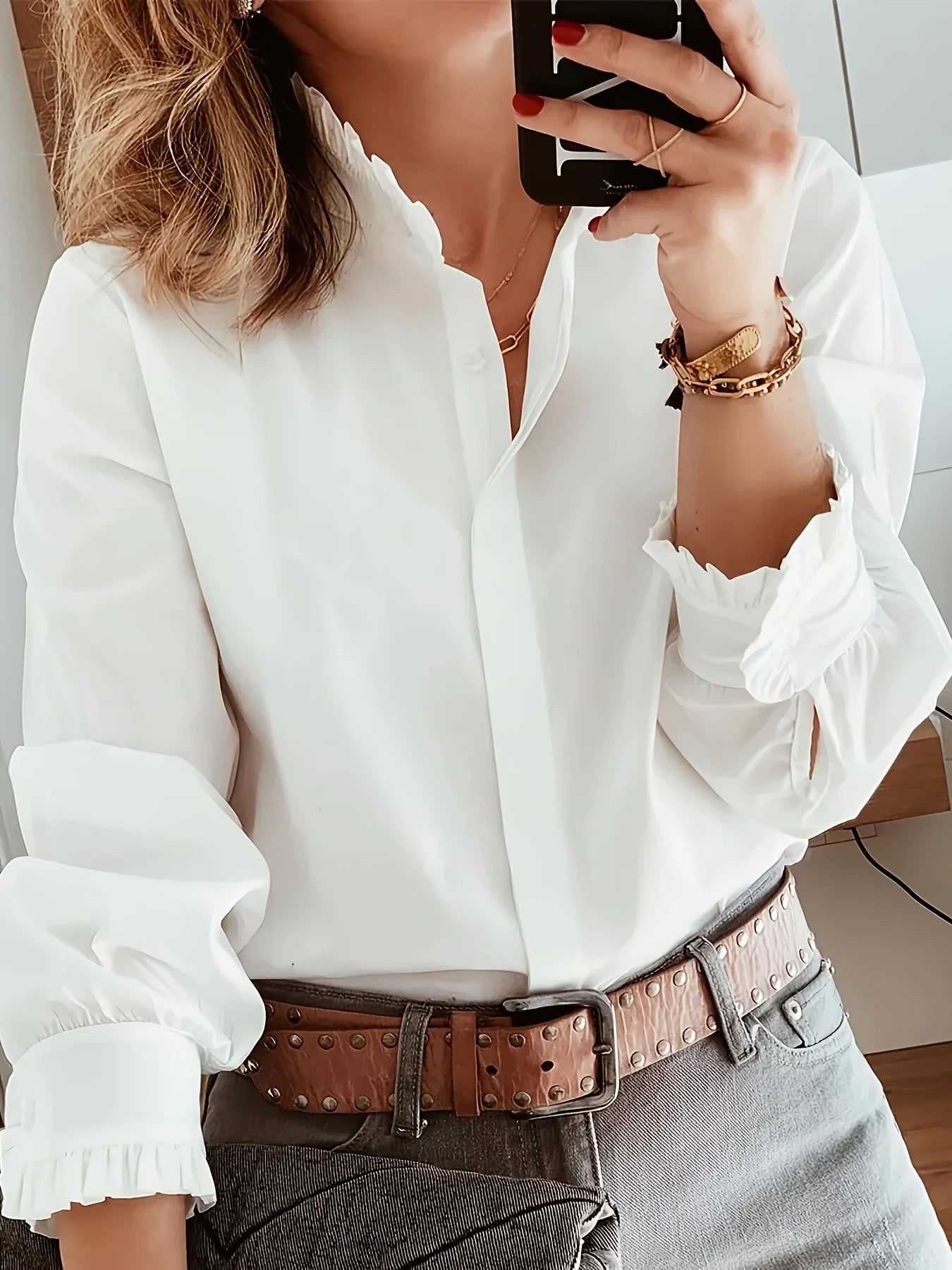 Temperament Loose Casual Elegant long Sleeve Blouse