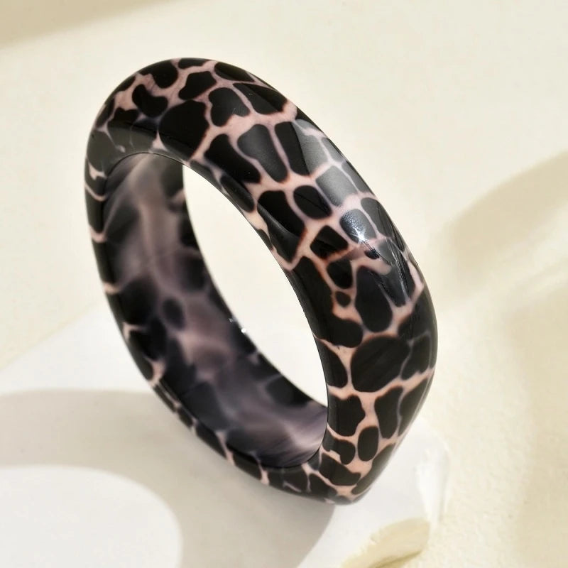 Vintage Exaggerate Leopard Acrylic Bracelets