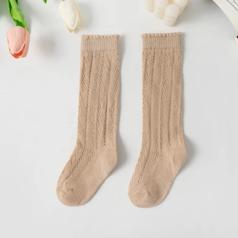 Kids Knee High Socks Toddlers Mesh Baby Girls
