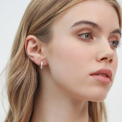 DANA 925 Sterling Silver Shining Zircon Earrings