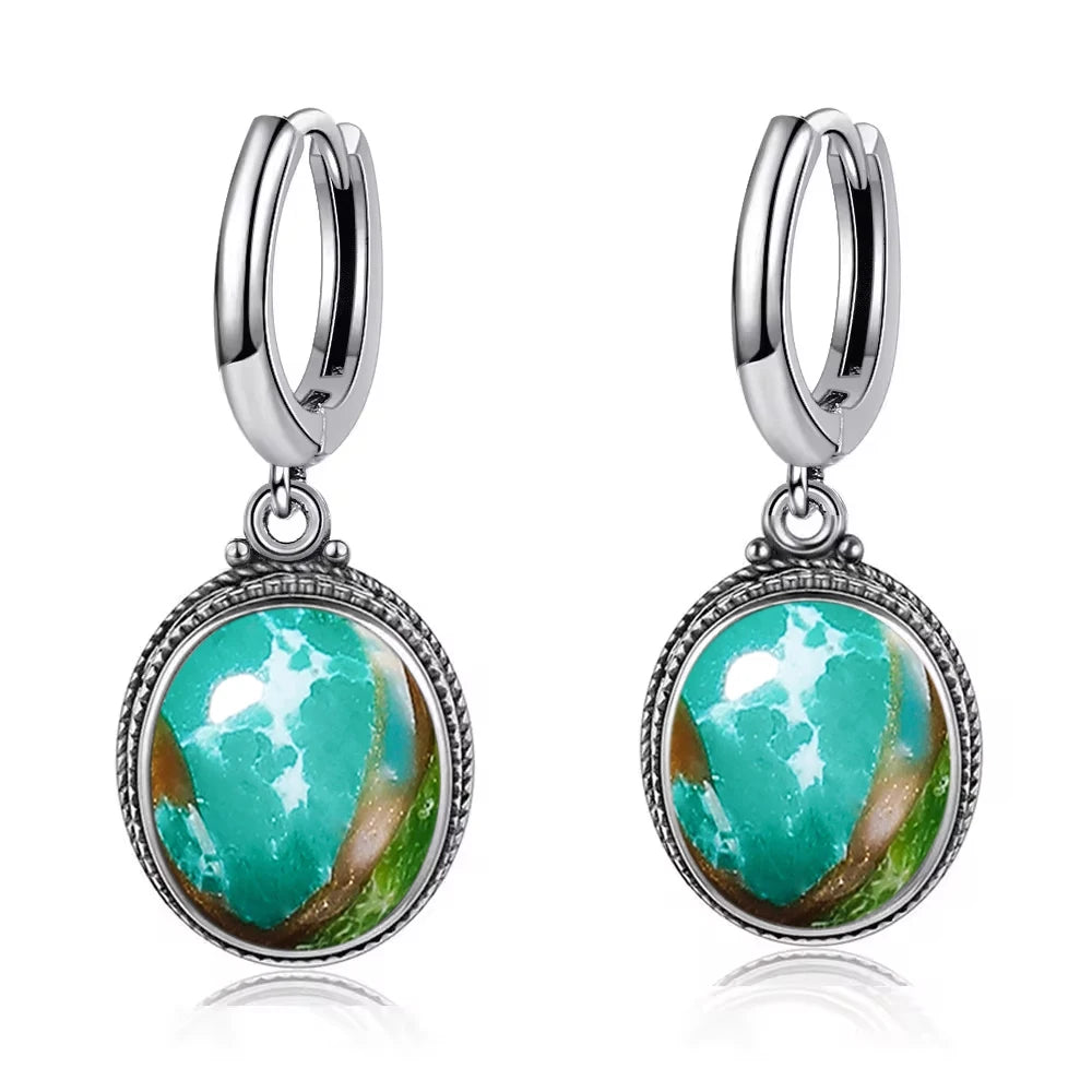 925 Sterling Silver Natural Labradorite Earrings
