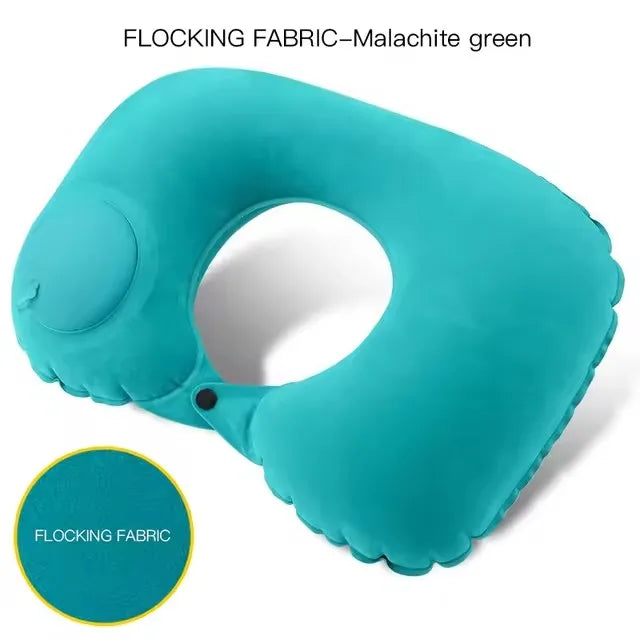 U-Shaped Inflatable Travel Pillow Portable Air Neck