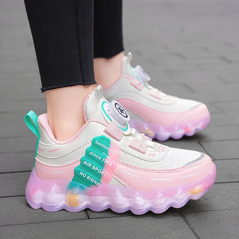 Anti-skid Leather Kids Running Sneaker