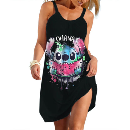 Disney Stitch Sling Sexy Loose Dress