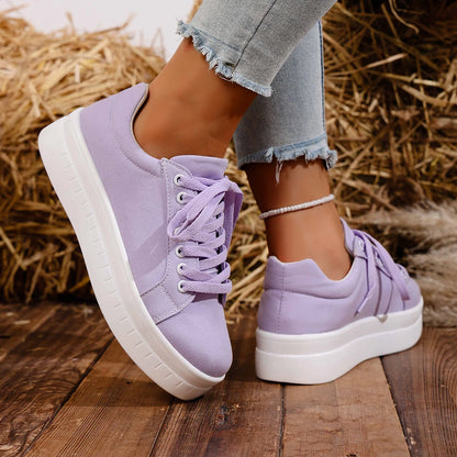 Casual Lace Up Platform Tennis Sport Sneakers