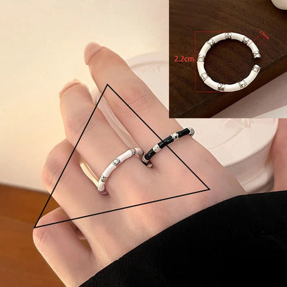 925 Sterling Silver Geometry Crystal Ring
