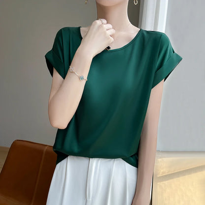 Silk Camisole Thin Vest Satin  Shirt