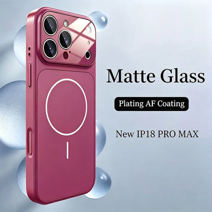 Original Nano Frosted Glass For Magsafe Wireless Charging Phone Case For iPhone  Magnetic Cover