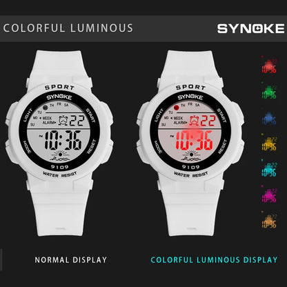 50M Waterproof Silicone Student Digital Watches