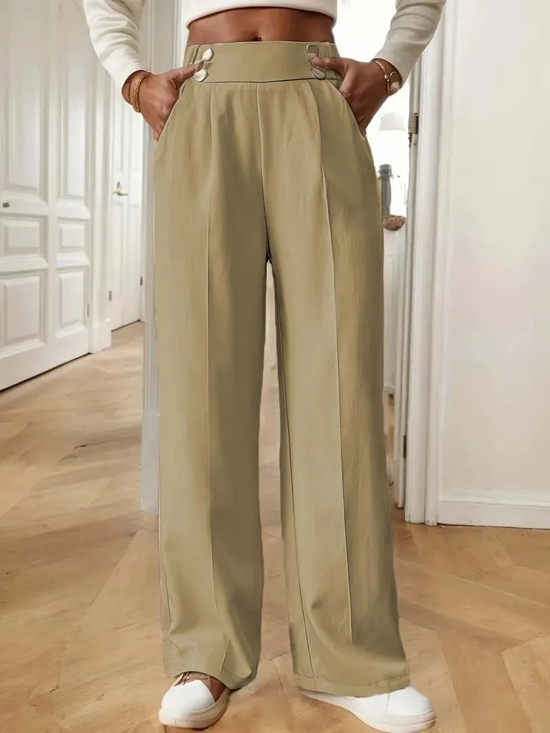 High Waist Wide Leg Pants
