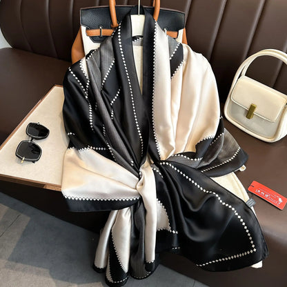 Luxury Silk 180X90CM Long Scarf Popular Silk Headscarf  Shawl