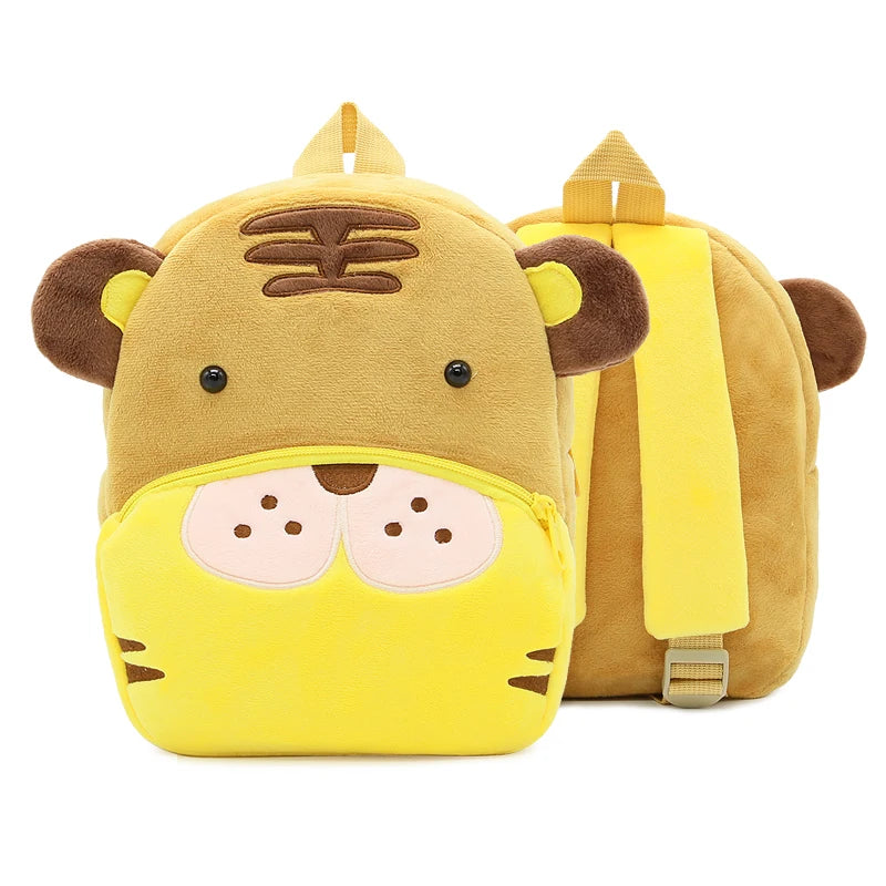 Cartoon cute plush animal backpack school