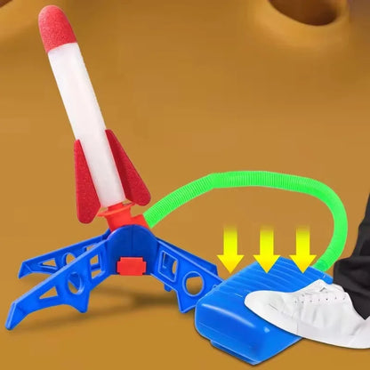 Kids Outdoor Rocket Foot Pump Air Pressing Soaring Rocket Toy